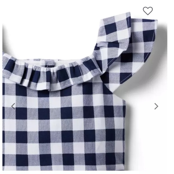Janie and Jack Gingham Romper Ruffle 2T Girls Outfit Toddler Baby Summer Night - Picture 4 of 5